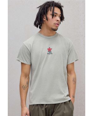 Urban Outfitters Uo Ecru Star Motif T-shirt - Grey