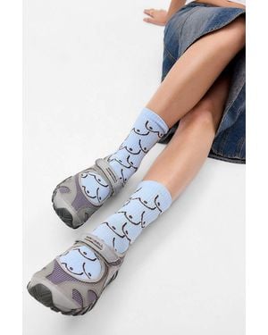 Out From Under Boob Socks - Blue