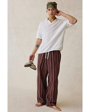 Urban Outfitters Uo Getaway Stripe Pattern Beach Pants - Brown