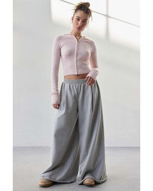 Out From Under Lived In Wide Leg Joggers - Grey