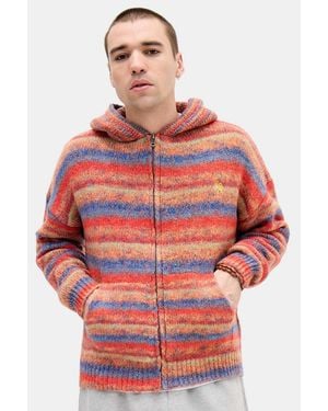 Ayker Red Hollie Zip-up Knit Hoodie