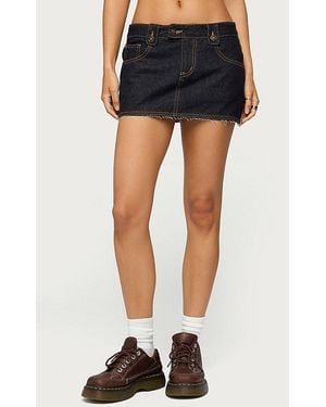 Edikted Noura Denim Mini Skirt - Blue