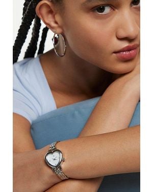 Urban Outfitters Heart Linked Watch - Blue