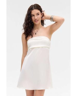 Urban Outfitters Uo Laura Strapless Mini Dress - Grey