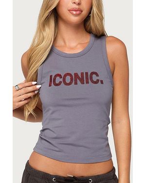 Edikted Iconic Girl Tank Top - Purple