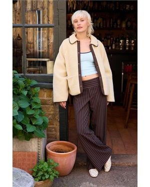 BDG Reversible Fleece Jacket - Natural