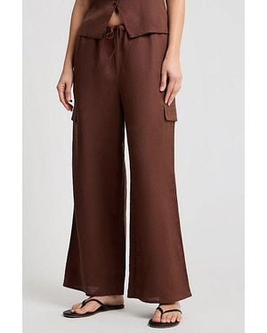 Onia Air Linen Cargo Pant - Brown