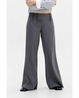 Urban Outfitters Uo Charlie Low Rise Flare Trousers - Blue