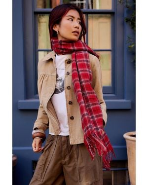 BDG Helena Check Scarf - Blue