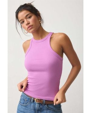 BDG Off Duty Rib Tank Top - Pink