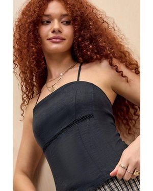 Silence + Noise Taylor Tie-Back Cami - Blue