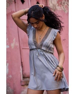 Kimchi Blue Ava Babydoll Mini Dress - Grey