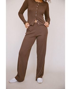 RAT BOI Pointelle Easy Pant - Brown