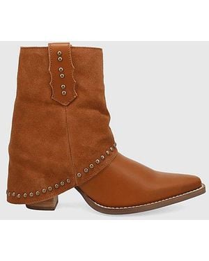 Dingo Off The Cuff Leather Bootie - Brown