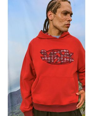 iets frans... Red Check Appliqué Hoodie