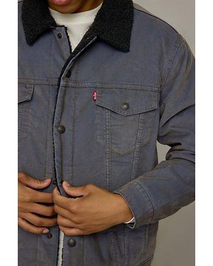 Levi's Relaxed Fit Fleece Lined Trucker Jacket - Gray