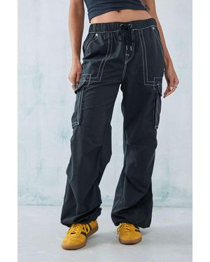 TRUE RELIGION Uo Exclusive Black Bobby Cargo Trousers
