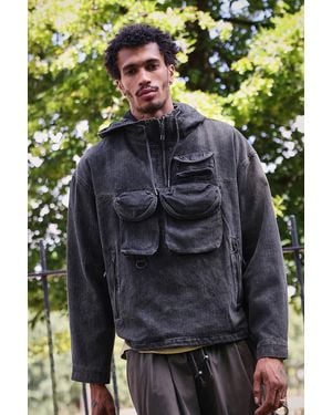 Ayker Pullover Multi-pocket Corduroy Jacket - Green