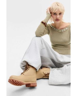 Timberland Croissant Premium 6 Inch Boots - White