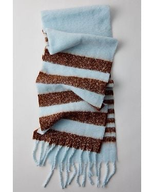 Urban Outfitters Parker Stripe Pattern Blanket Scarf - Grey