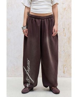 iets frans... Harri Italic Baggy Joggers - Brown