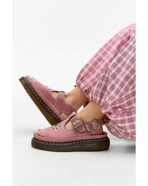 Urban Outfitters Dr. Martens Pink Dunnet Flower Sandals