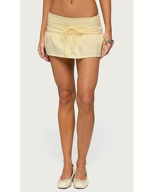 Edikted Yelena Peplum Mini Skort - Yellow