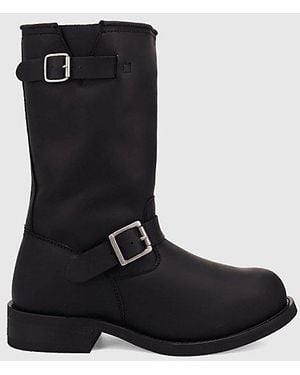 Dingo Rob Leather Harness Boot - Black