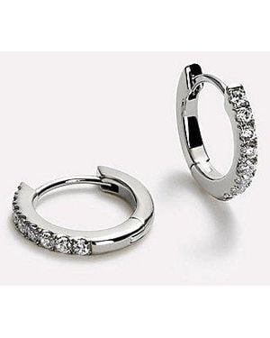 Ana Luisa Pave Huggie Hoops - Metallic