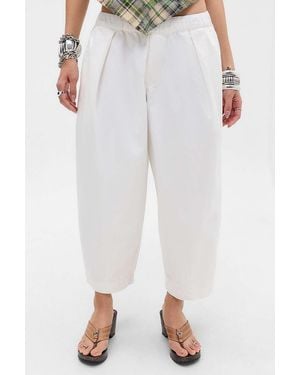 BDG Bobbi Baggy 7/8 Trousers - White