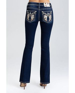 Miss Me Marleigh Wings Bootcut Jeans - Blue