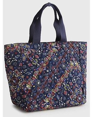 Vera Bradley Quilted Cotton Lunch Tote Bag - Blue