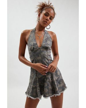 Kimchi Blue Kimchi Hailey Halter Denim Dress - Green