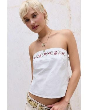 Motel Ahera Tube Top - White