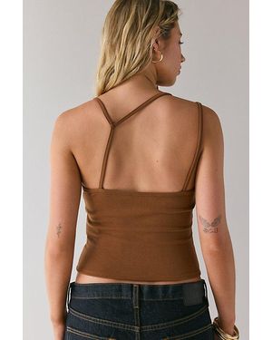 Vintage & ReMADE by UO Remade By Uo Remnants Strappy Tank Top - Brown