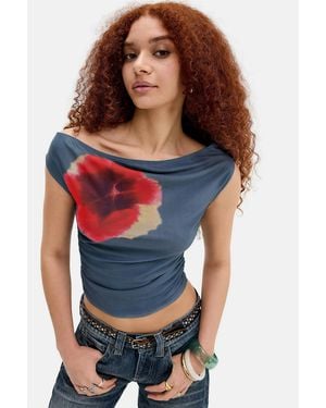 Motel Bisik Off-shoulder Top - Red