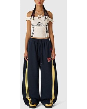 AELFRIC EDEN Stripe Baggy Barrel Sweatpants - Blue