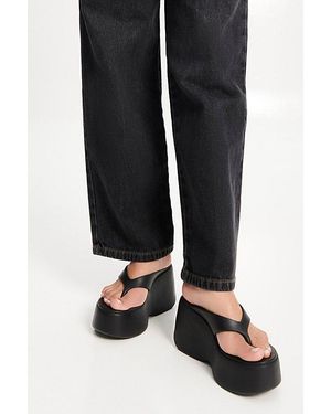 Melissa Free Thong Wedge Sandal - Black