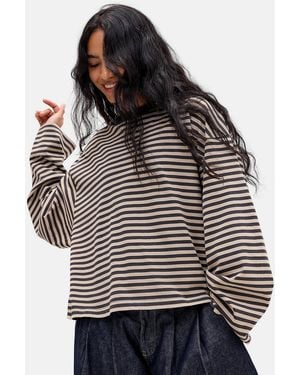 Lioness Bloom Long Sleeve T-shirt Xs At Urban Outfitters - Grey