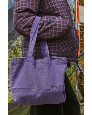 iets frans... Mini Canvas Tote Bag - Purple