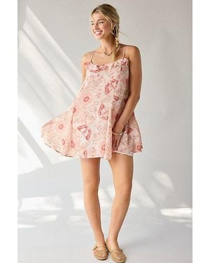 Kimchi Blue Swing Time Ruffle Babydoll Mini Dress - Pink