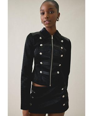 I.AM.GIA I. Am. Gia. Idalia Slim Button Detail Military Jacket - Black