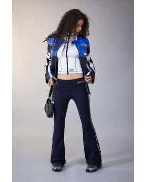 iets frans... Motocross-jacke "rowan" aus lederimitat - Blau