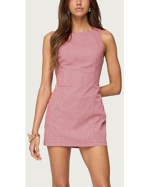 Edikted Macee Gingham Romper - Pink