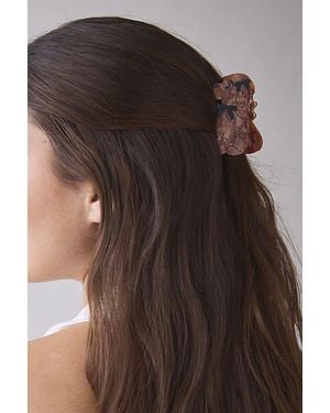 Solar Eclipse Hand Painted Claw Clip - Brown