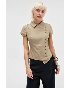 Silence + Noise Silence + Noise Blake Military Button-up Shirt - Natural