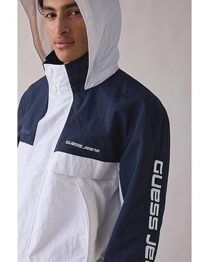 Guess Colorblock Windbreaker Jacket - Blue