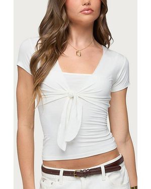 Edikted Malka Two Piece Tie Front Top - White