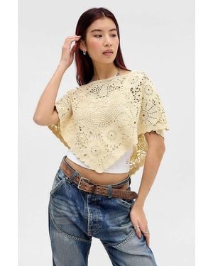 Urban Outfitters Uo Fauxchet Poncho - Blue