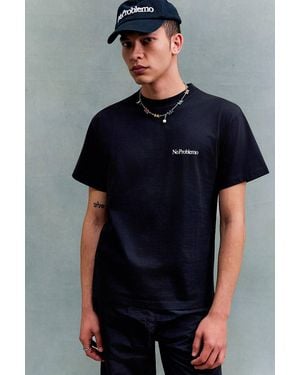 No Problemo Smile Away Short Sleeve Graphic Tee - Blue
